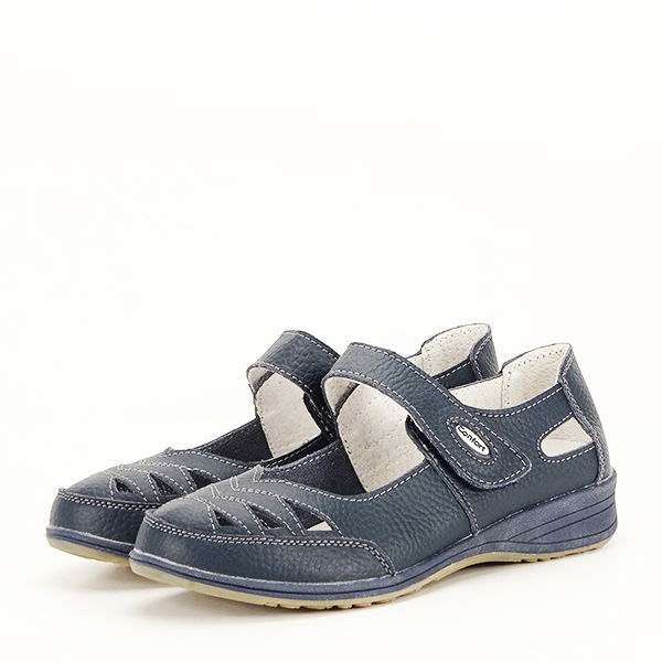 Balerini piele naturala Anisoara bleumarin [2]