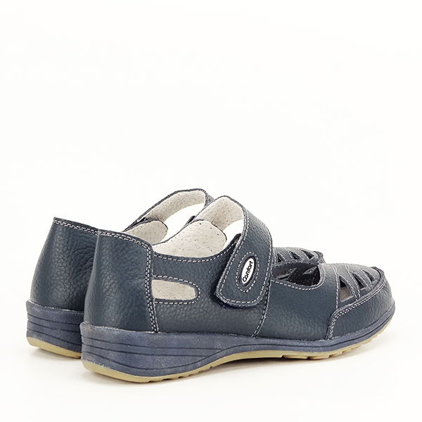 Balerini piele naturala Anisoara bleumarin [5]