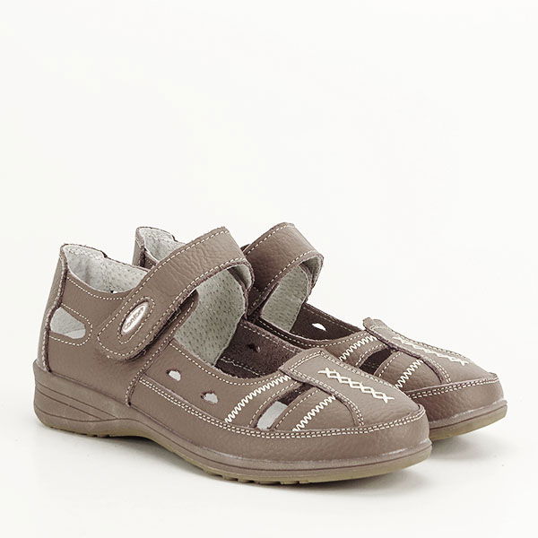 Balerini piele naturala Aurora maro [2]