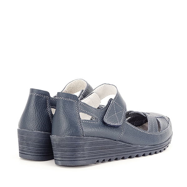 Balerini piele naturala Carina bleumarin [5]