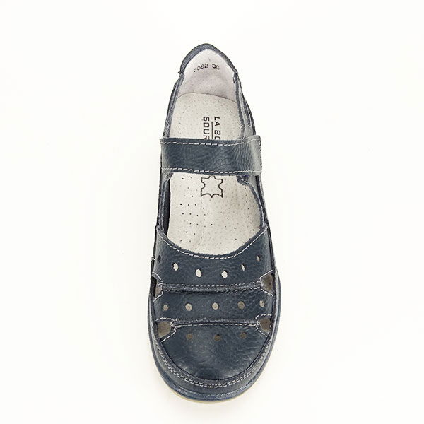 Balerini piele naturala Diana bleumarin [7]