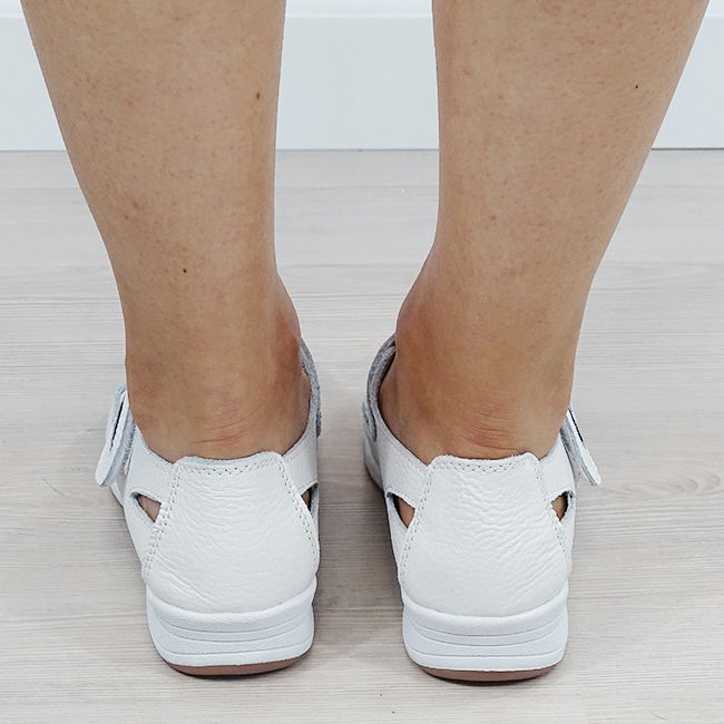 Balerini piele naturala Dorina alb M5 [5]