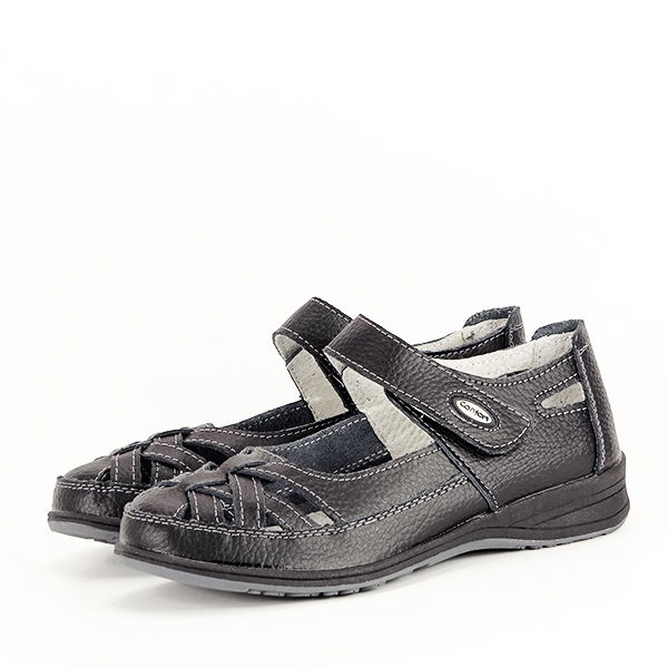 Balerini piele naturala Elena negri [2]