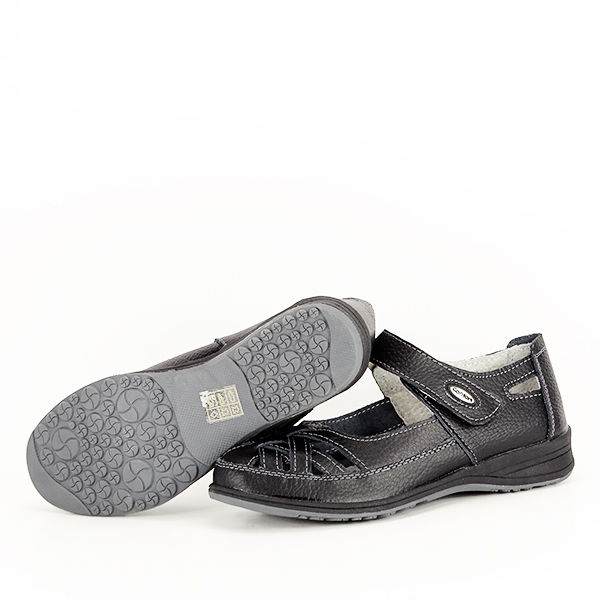 Balerini piele naturala Elena negri [5]