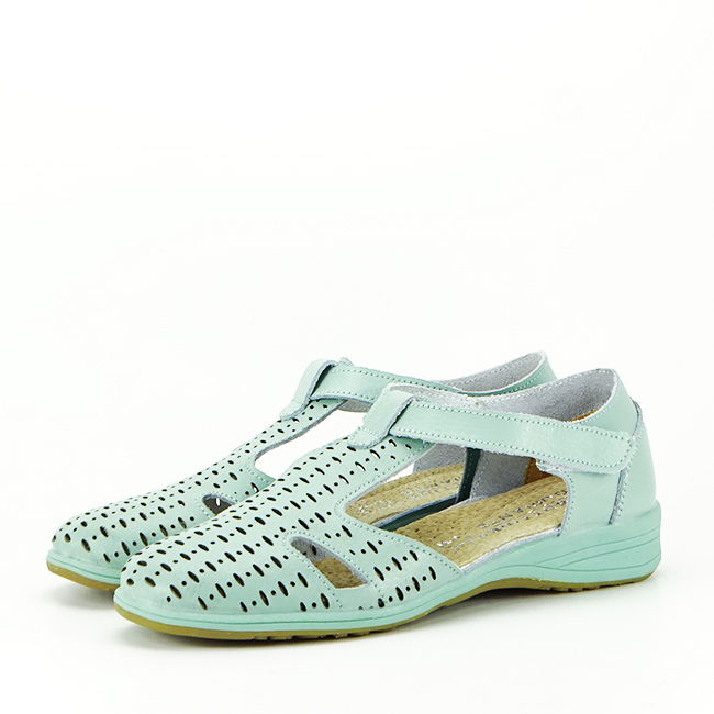 Balerini verde menta din piele naturala 5112 M3 [1]