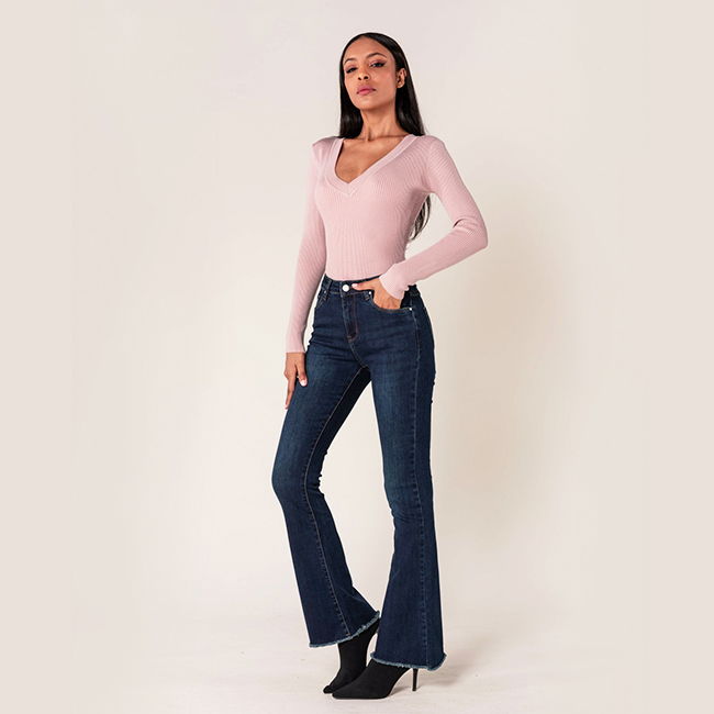 Blugi Dama Evazati BoatCut Nina Carter Albastru Inchis P218-2A M10 [1]