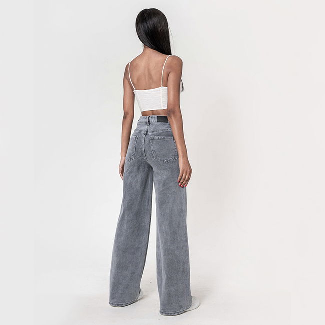 Blugi dama wide leg Nina Carter gri YY300-7 M10 [4]