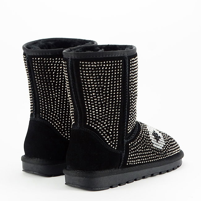 Cizme negre din piele naturala W8008 112 [4]