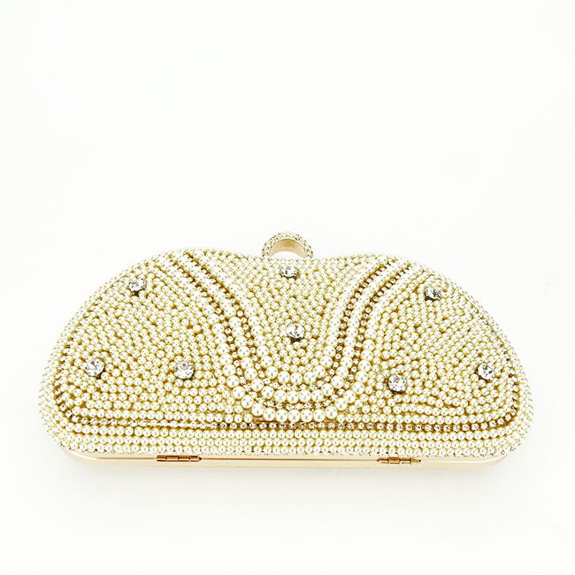 Geanta clutch cu perle si pietricele BME-22732 05 Auriu [7]