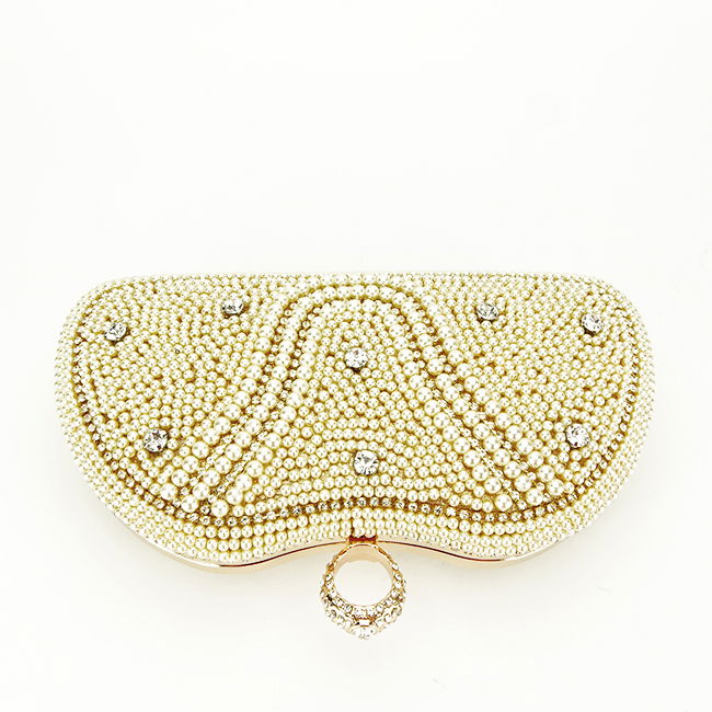 Geanta clutch cu perle si pietricele BME-22732 05 Auriu [6]