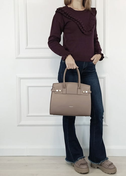 Geanta maro taupe de talie mare DHJ818-2 16 [2]