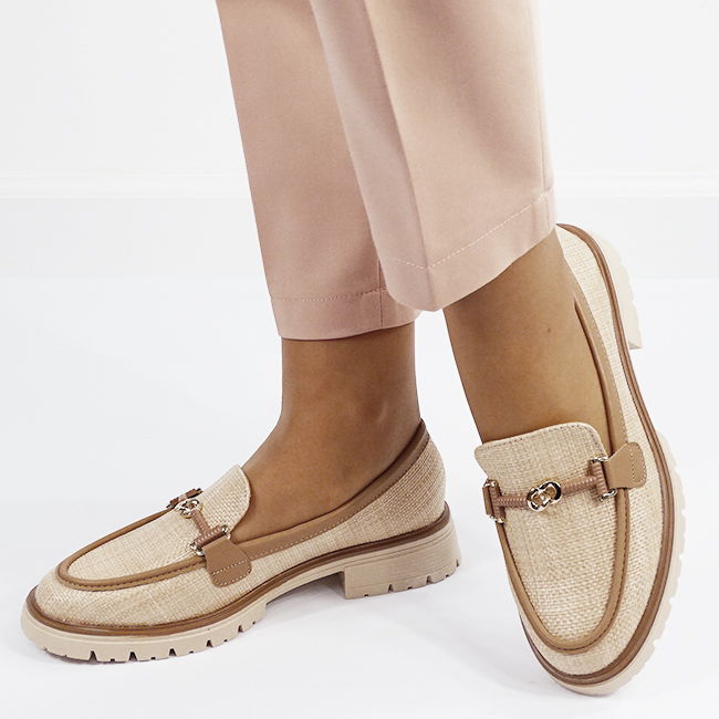 Mocasini bej de tip loafers 2200 03 [2]