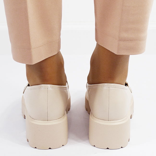 Pantofi bej de tip loafers H8-359 M2 [5]