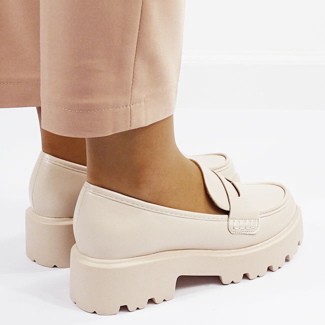 Pantofi bej de tip loafers H8-359 M2 [6]