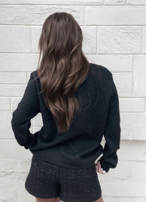 Pulover negru tricotat A-9020 M9 [3]