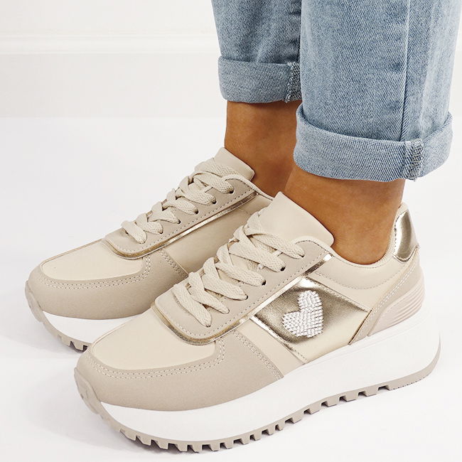 Sneakers bej casual 9147 M5 [2]