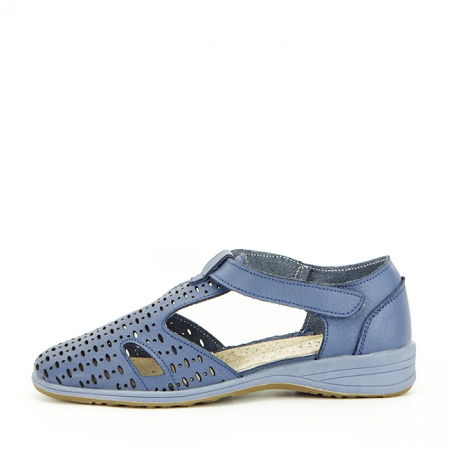 Mocasini si balerini - Balerini albastrii din piele naturala 5112 M3