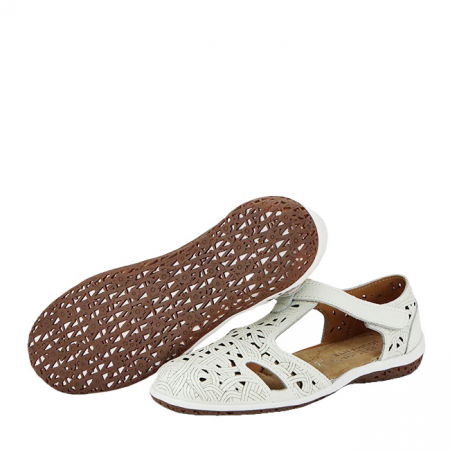 Balerini albi din piele naturala CXWL2118 M5 [7]