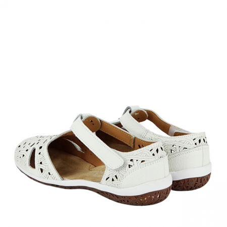 Balerini albi din piele naturala CXWL2118 M5 [2]