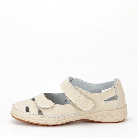 Balerini - Balerini crem din piele naturala 5115 M4 Confort