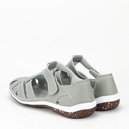 Balerini gri din piele naturala 5101 M5 confort [7]
