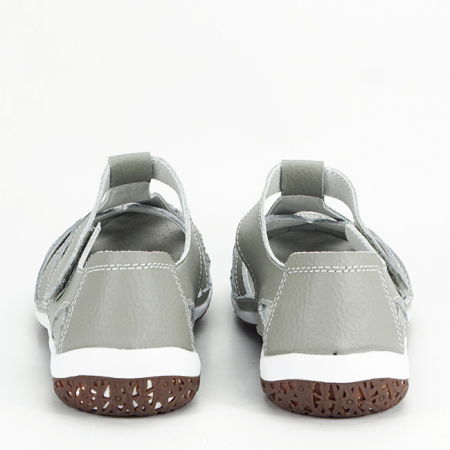 Balerini gri din piele naturala 5101 M5 confort [6]