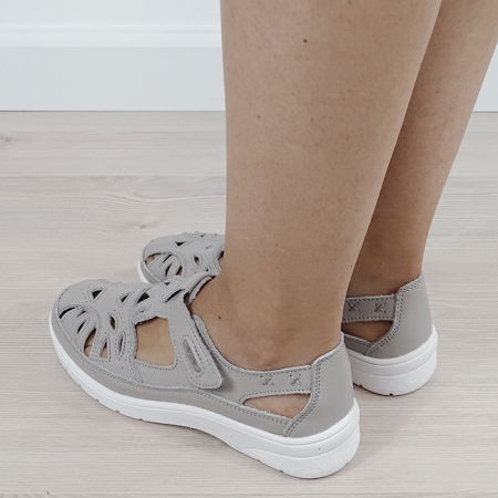 Balerini gri din piele naturala 6839 M12 [3]