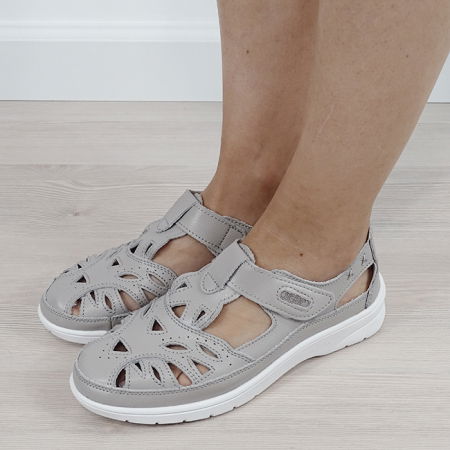 Balerini gri din piele naturala 6839 M12 [1]