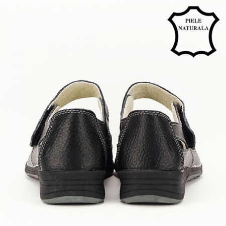 Balerini negre din piele naturala Dorina [6]