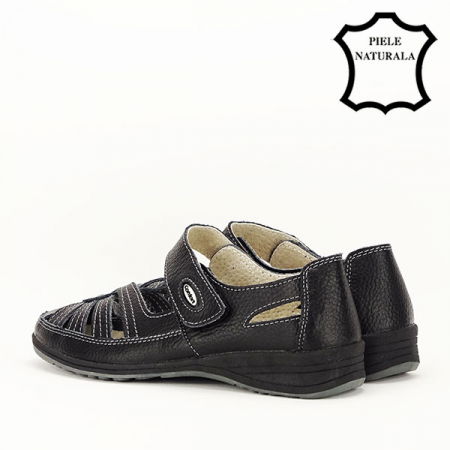 Balerini negre din piele naturala Dorina [7]