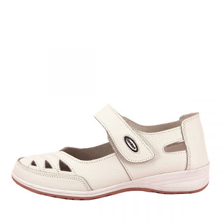 Balerini - Balerini piele naturala Anisoara alb M4