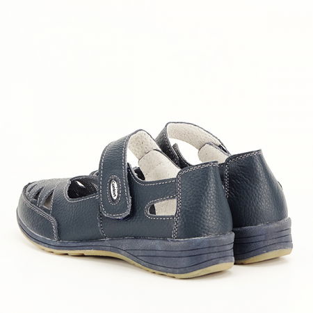 Balerini piele naturala Anisoara bleumarin [3]