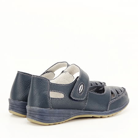 Balerini piele naturala Anisoara bleumarin [4]