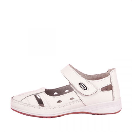 Incaltamine primavara-vara piele - Balerini piele naturala Aurora alb