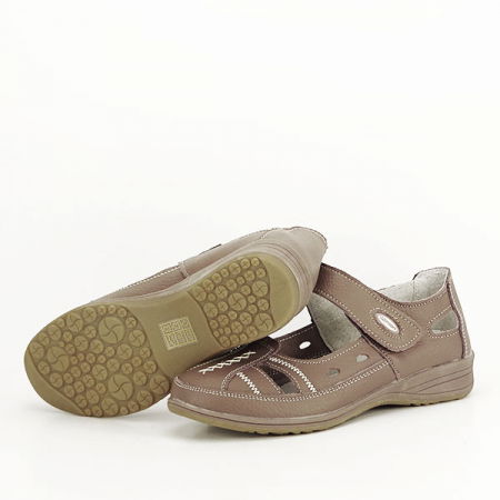 Balerini piele naturala Aurora maro [6]