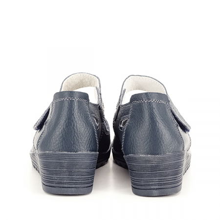 Balerini piele naturala Carina bleumarin [5]