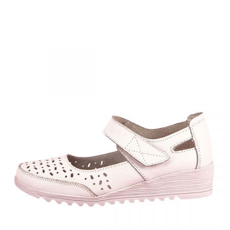 Balerini - Balerini piele naturala Corina albi M4