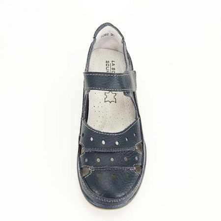 Balerini piele naturala Diana bleumarin [6]