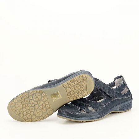 Balerini piele naturala Diana bleumarin [7]