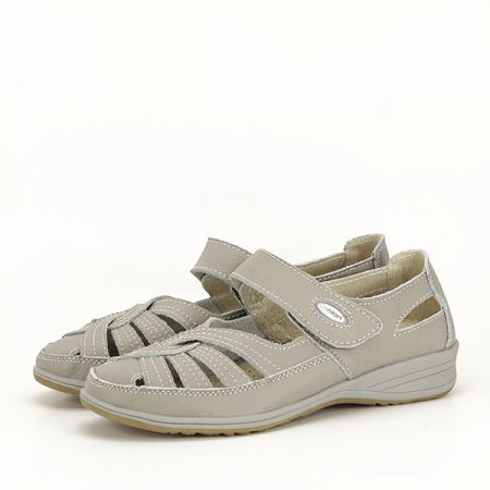 Incaltamine primavara-vara piele - Balerini piele naturala Dorina gri M5