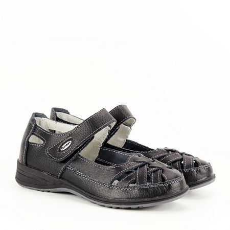 Balerini piele naturala Elena negri [3]