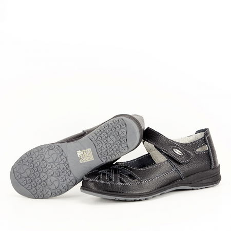 Balerini piele naturala Elena negri [4]