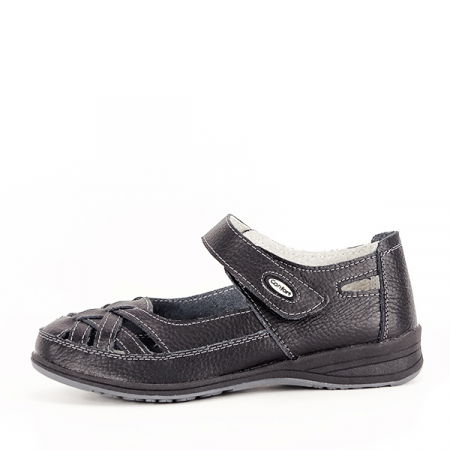 Balerini piele naturala Elena negri [0]