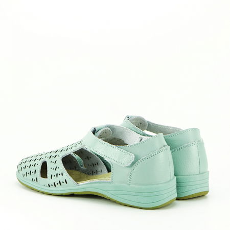 Balerini verde menta din piele naturala 5112 M3 [2]