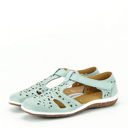 Balerini - Balerini verde menta din piele naturala CXWL2118 M5