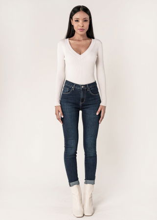 Blugi Dama Albastru inchis Slim Nina Carter P078-2A M9 [1]