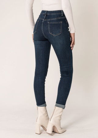 Blugi Dama Albastru inchis Slim Nina Carter P078-2A M9 [4]