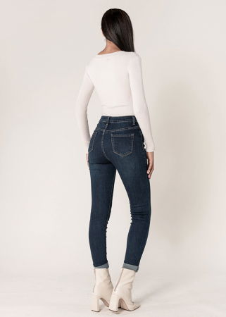 Blugi Dama Albastru inchis Slim Nina Carter P078-2A M9 [3]