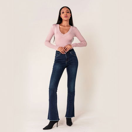 Blugi Dama Evazati BoatCut Nina Carter Albastru Inchis P218-2A M10 [2]