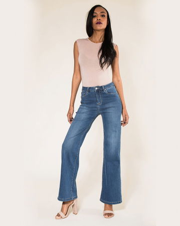 Noutati - Blugi Dama Evazati Nina Carter Albastri P080-5 M8